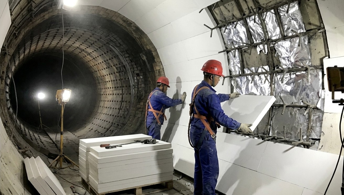 calcium silicate board 270kg/m3 installed industrial furnace insulation application