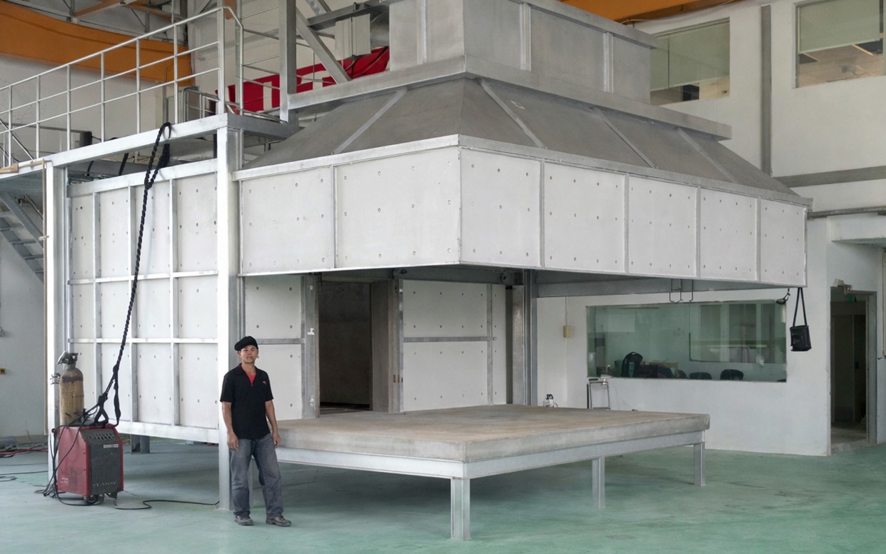 calcium silicate board 500kg/m3 installed industrial furnace insulation application